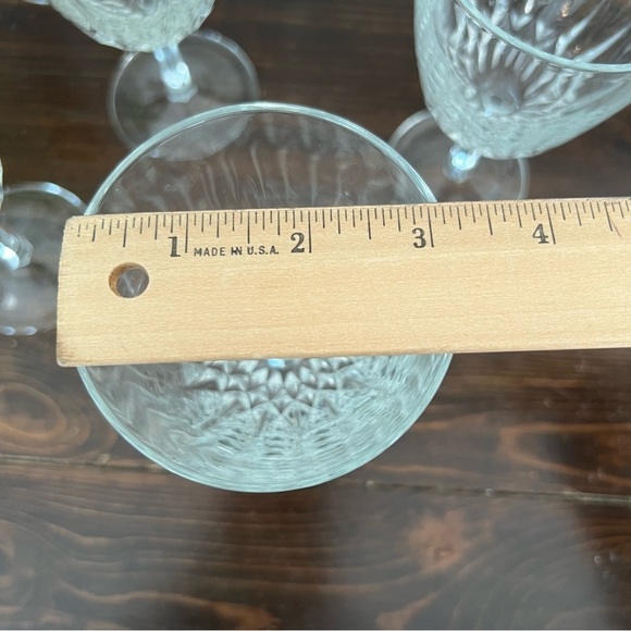 Diamant Cristal D'Arques Clear Glass Wine Stemware Water Set of 7 Made in France - Picture 8 of 8